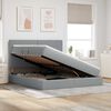 vidaXL Opslag bed met matras Lichtgrijs 180 x 200 cm Polyester