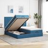 vidaXL Ottoman bed met matrassen en LED's 180x200cm fluweel