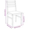 vidaXL Eetkamerstoelen 2 st massief hout rubber wit