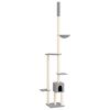 vidaXL Kattenmeubel vloer tot plafond 258,5-284,5 cm lichtgrijs