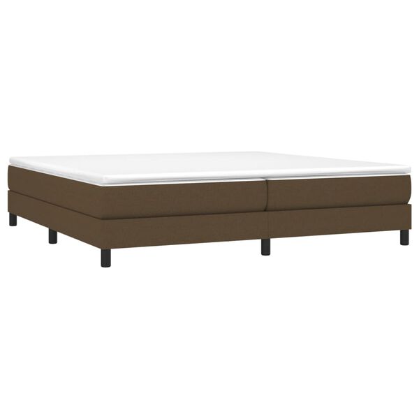 vidaXL Boxspring bed stof donkerbruin 200x200 cm