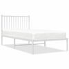 vidaXL Bedframe met hoofdbord metaal wit 90x190 cm