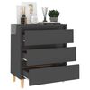 vidaXL Dressoir 60x35x69 cm bewerkt hout hoogglans grijs