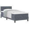vidaXL Boxspringbed met matras Donkergrijs 100 x 200 cm Fluweel