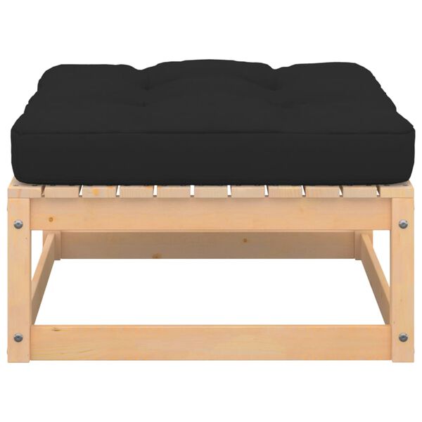 vidaXL 3-delige Loungeset met kussens massief grenenhout