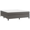 vidaXL Boxspring bed kunstleer grijs 180x200 cm