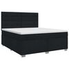 vidaXL Boxspringbed met matras met hoofdeinde Zwart 140 x 190 cm Stof