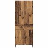 vidaXL Highboard met lade Oud Hout 69,5 x 34 x 180 cm Bewerkt hout