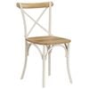 vidaXL Kruisstoelen 6 st massief mangohout wit