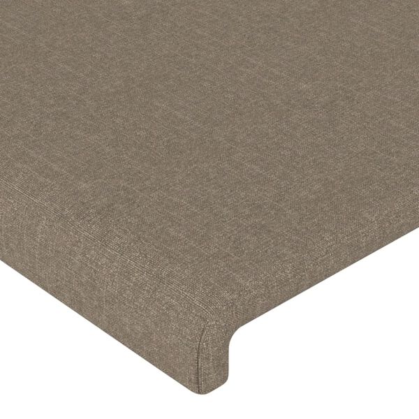 vidaXL Hoofdbord taupe 144x5x118/128 cm Stof