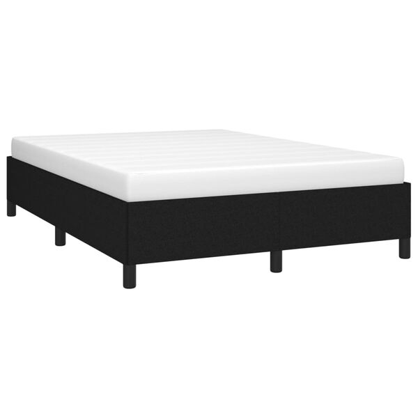 vidaXL Bedframe zonder matras stof zwart 140x200 cm