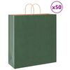 vidaXL Papieren zakken 50 st met hengsels 45x17x48 cm groen