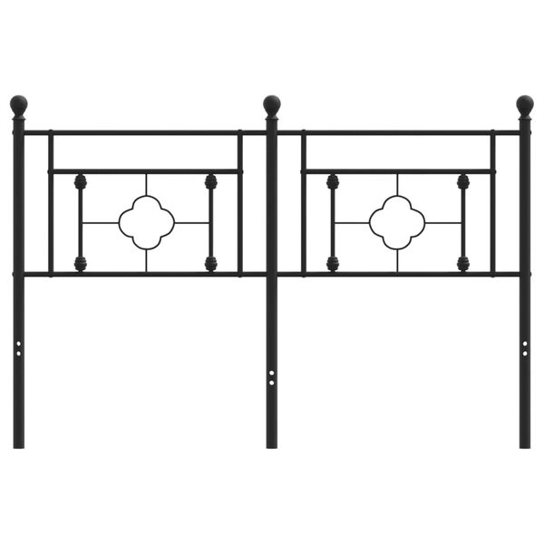 vidaXL Hoofdbord 140 cm metaal zwart