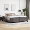 vidaXL Bedframe met matras Grijs 200 x 200 cm Stof