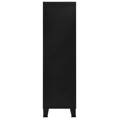 vidaXL Kledingkast industrieel 90x40x140 cm staal zwart