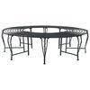 vidaXL Boom bank 8-Aantal zitplaatsen &Oslash; 160 x 44 cm Staal Zwart Rond