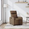 vidaXL Fauteuil verstelbaar stof bruin
