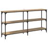 vidaXL Wandtafel Artisan Eiken 150 x 29 x 75 cm Geperst Hout en Metaal