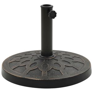 vidaXL Parasolvoet rond 13 kg polyresin bronskleurig