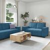 vidaXL 3-delige Loungeset met kussens fluweel blauw