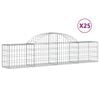vidaXL Schanskorven 25 st gewelfd 200x30x40/60 cm gegalvaniseerd ijzer