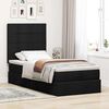 vidaXL Ottoman bed met matras en LED's 90x200cm stof zwart