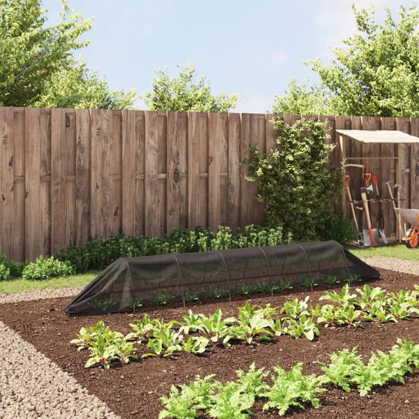 vidaXL Kweektunnel 300x50x48,5 cm staal en polyetheen zwart