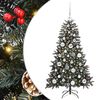 vidaXL Kunstkerstboom met 150 LED Groen 120 cm PVC en Plastic en Staal