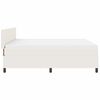 vidaXL Boxspring bed Cr&egrave;me en Wit 203 x 180 x 88 cm Katoenen stof