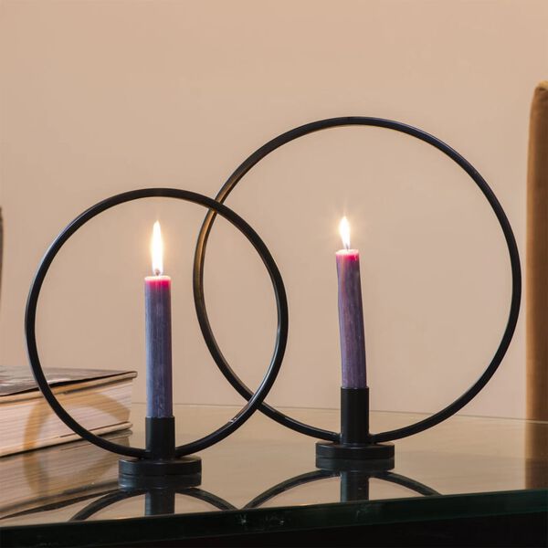 HI Ringkandelaarset 2 st zwart