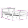 vidaXL Bedframe zonder matras massief grenenhout wit 120x200 cm