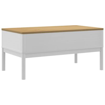 vidaXL Salontafel FLORO 99x55,5x45 cm massief grenenhout wit