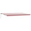 vidaXL Uitschuifbare luifel Rood en Wit 600 &times; 350 cm