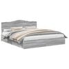 vidaXL Bedframe Grijs Sonoma 200 x 200 cm Massief grenenhout