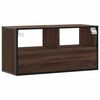 vidaXL Tv-meubel 80x31x39,5 cm bewerkt hout metaal bruin eikenkleurig