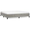 vidaXL Bedframe zonder matras 200x200 cm fluweel lichtgrijs