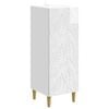 vidaXL Dressoir Hoogglans Wit 33 x 34,5 x 90 cm Bewerkt hout