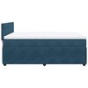 vidaXL Boxspring met matras fluweel blauw 140x190 cm