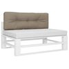 vidaXL Palletkussen 120x40x12 cm stof taupe