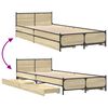 vidaXL Bedframe met lades bewerkt hout sonoma eikenkleurig 90x200 cm