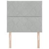 vidaXL LED Hoofdbord met hoofdeinde Lichtgrijs 100 cm Nep Leer