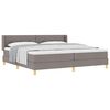 vidaXL Boxspringbed met matras Taupe 200 x 200 cm Polyester
