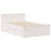vidaXL Bedframe zonder matras met hoofdbord grenenhout wit 120x200 cm