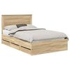 vidaXL Bedframe met lade Sonoma Eiken 135 x 190 cm Ingenieurshout