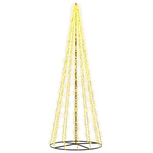 vidaXL LED Kerstboom 385 cm 2460 LED's Warmwit Staal Zwart