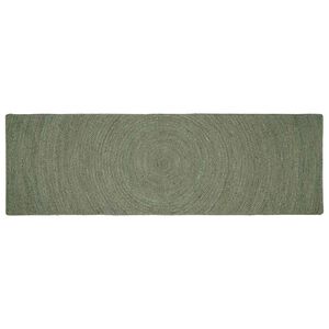 vidaXL Vloerkleden Olijfgroen 80 x 250 cm Jute