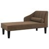 vidaXL Chaise longue met bolster stof bruin