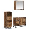 vidaXL Badkamermeubelset 3 st Oud Hout 80 x 33 x 60 cm Bewerkt hout