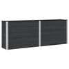 vidaXL Verhoogde plantenbak Zwart 250 x 50 x 91 cm alu.