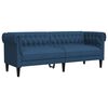 vidaXL 3-delige Loungeset stof blauw